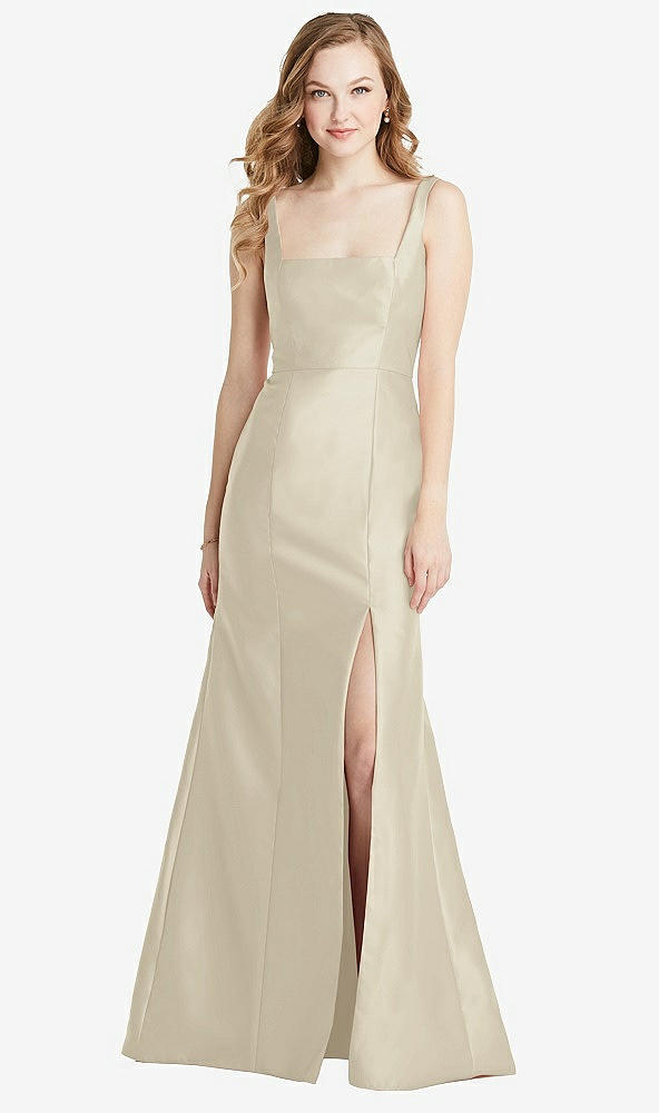 Front View - Champagne Bella Bridesmaids Dress BB135