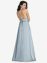 Alt View 1 Thumbnail - Mist Deep V-Neck Shirred Skirt Maxi Dress with Convertible Straps