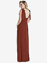 Alt View 2 Thumbnail - Auburn Moon Empire Waist Shirred Skirt Convertible Sash Tie Maxi Dress