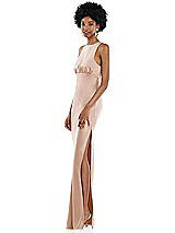 Side View Thumbnail - Cameo Jewel Neck Sleeveless Maxi Dress with Bias Skirt