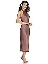 Side View Thumbnail - Sienna Scarf Tie High-Neck Halter Midi Slip Dress