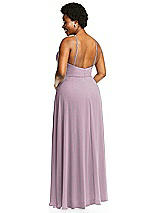 Alt View 3 Thumbnail - Suede Rose Diamond Halter Maxi Dress with Adjustable Straps