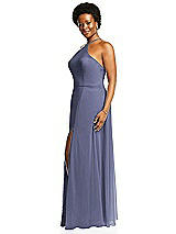 Alt View 2 Thumbnail - French Blue Diamond Halter Maxi Dress with Adjustable Straps