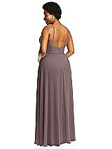 Alt View 3 Thumbnail - French Truffle Diamond Halter Maxi Dress with Adjustable Straps