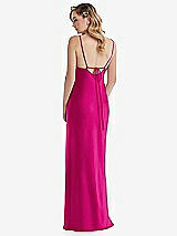 Rear View Thumbnail - Think Pink Cowl-Neck Tie-Strap Maternity Slip Dress