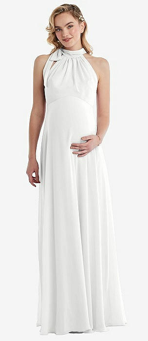 White formal maternity dresses fashion