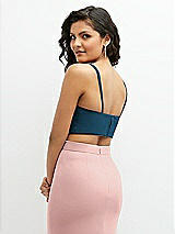 Rear View Thumbnail - Atlantic Blue Crepe Mix-and-Match Midriff Corset Top 