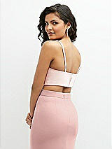 Rear View Thumbnail - Blush Crepe Mix-and-Match Midriff Corset Top 