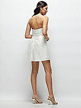 Rear View Thumbnail - Pearl Pearl & Sequin Floret Strapless Mini Dress