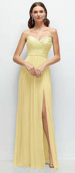 Pale yellow occasion shops dress