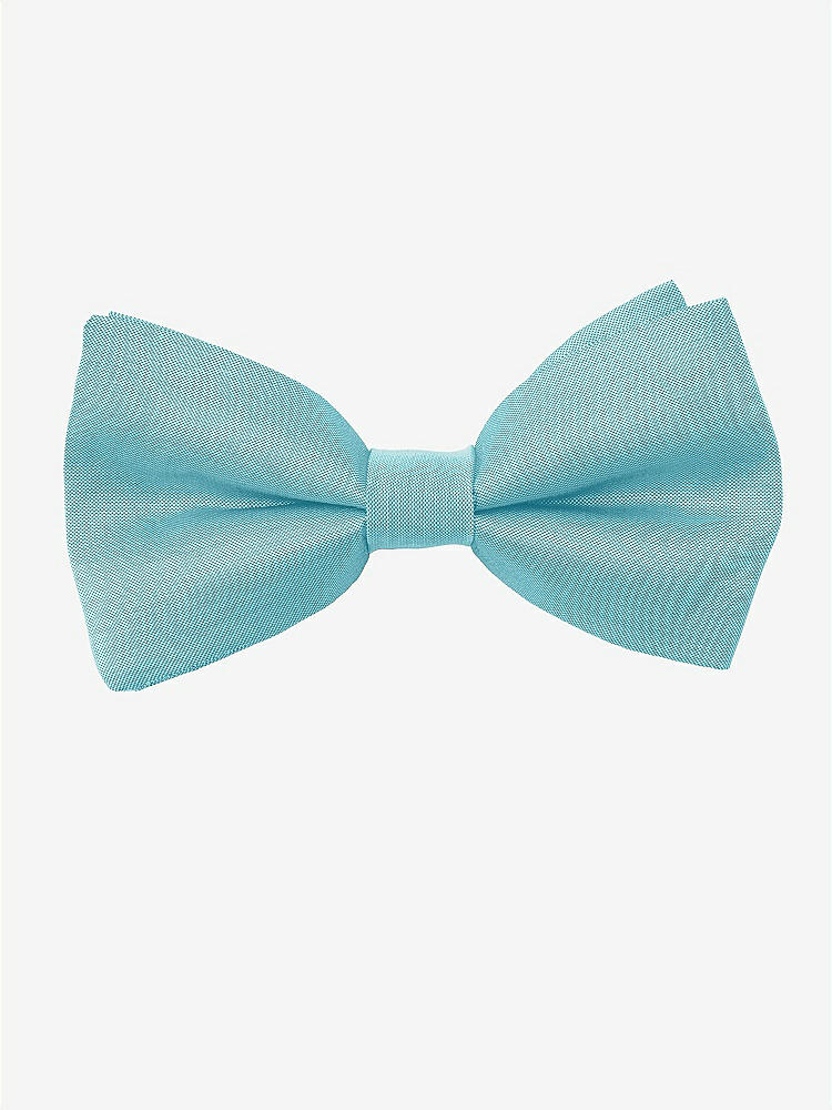 Front View - Aquamarine Peau de Soie Boy's Clip Bow Tie by After Six