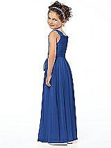 Rear View Thumbnail - Classic Blue Flower Girl Style FL4033