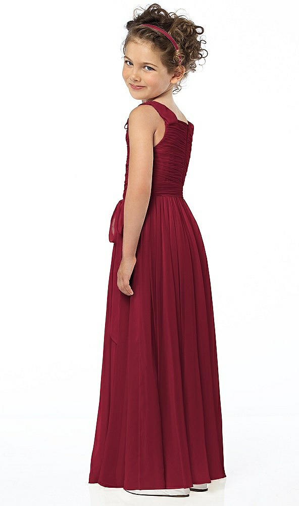 Back View - Burgundy Flower Girl Style FL4033