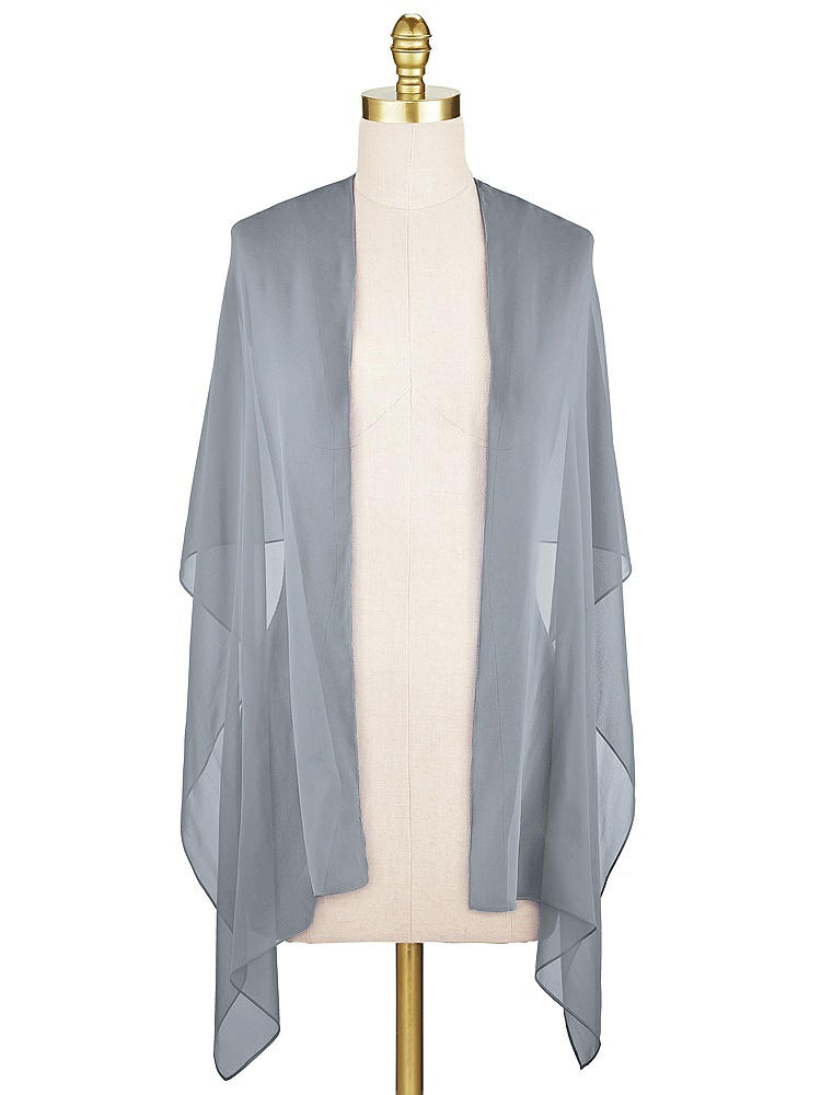 Front View - Platinum Lux Chiffon Stole