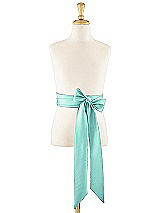 Front View Thumbnail - Coastal Matte Satin Flower Girl Sash