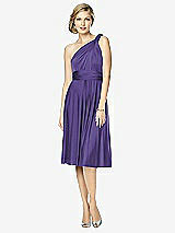 Front View Thumbnail - Regalia - PANTONE Ultra Violet Twist Wrap Convertible Cocktail Dress