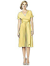 Alt View 1 Thumbnail - Buttercup Twist Wrap Convertible Cocktail Dress