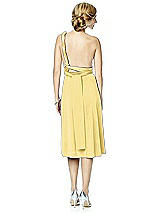 Rear View Thumbnail - Buttercup Twist Wrap Convertible Cocktail Dress