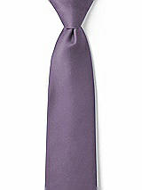 Front View Thumbnail - Lavender Matte Satin Boy's 14" Zip Necktie by After Six