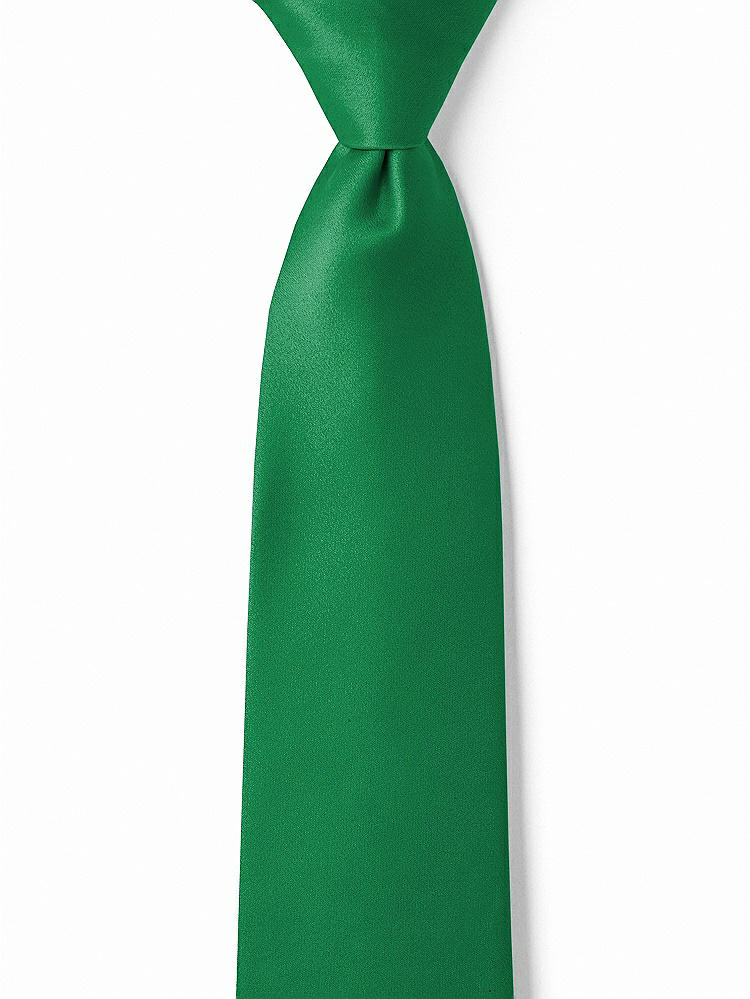 Front View - Shamrock Matte Satin Boy's 14" Zip Necktie by After Six