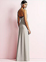 Rear View Thumbnail - Taupe & Burgundy JY Jenny Yoo Bridesmaid Style JY508