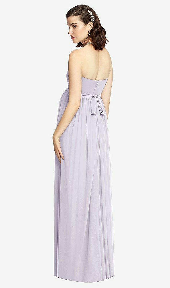 Back View - Moondance Draped Bodice Strapless Maternity Dress