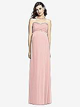 Front View Thumbnail - Rose - PANTONE Rose Quartz Draped Bodice Strapless Maternity Dress