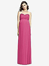 Front View Thumbnail - Tea Rose Draped Bodice Strapless Maternity Dress