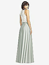 Rear View Thumbnail - Willow Green Crepe Maxi Skirt