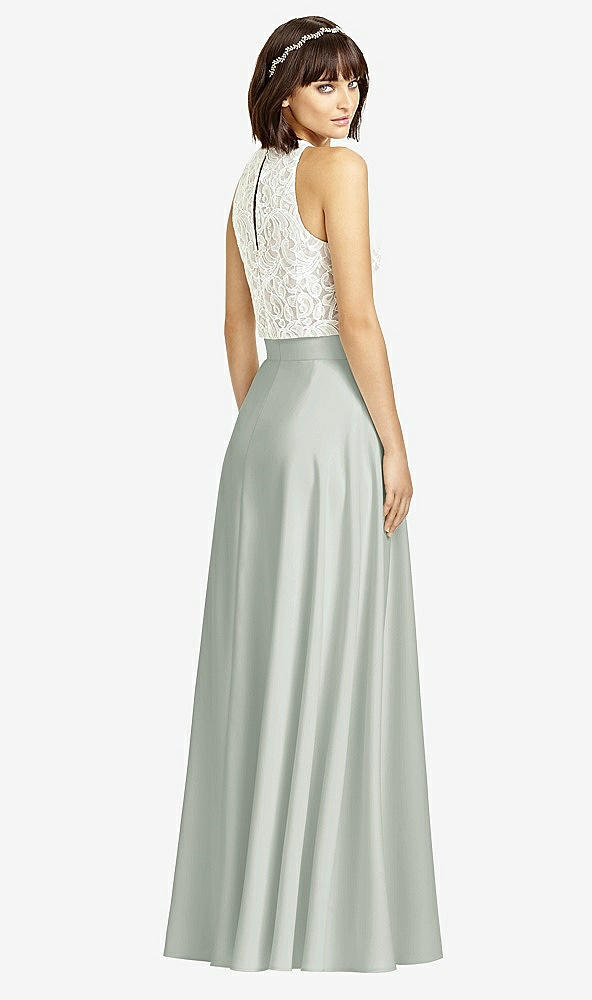 Back View - Willow Green Crepe Maxi Skirt