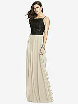 Front View Thumbnail - Champagne Chiffon Maxi Skirt