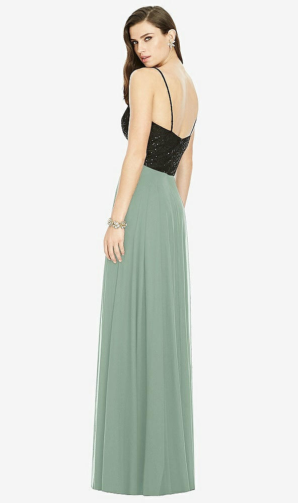 Back View - Seagrass Chiffon Maxi Skirt