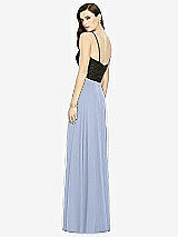 Rear View Thumbnail - Sky Blue Chiffon Maxi Skirt