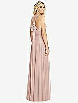 Rear View Thumbnail - Toasted Sugar Cross Strap Open-Back Halter Maxi Dress