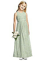 Front View Thumbnail - Vintage Primrose Sage Flower Girl Dress FL4054