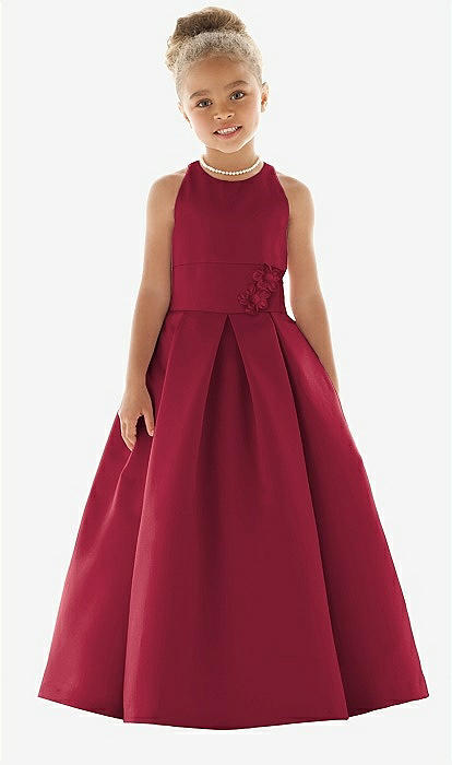 Flower Girl Dress Fl4059 In Burgundy The Dessy Group