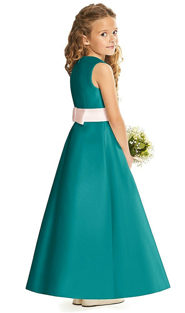 Back View - Jade & Blush Flower Girl Dress FL4062