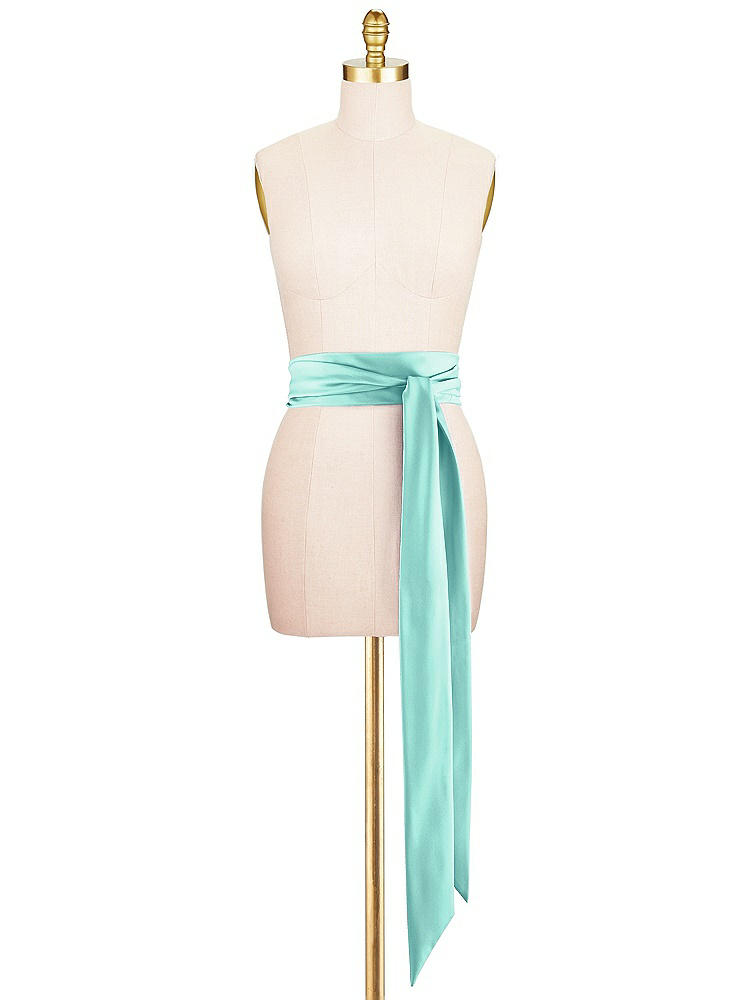 Front View - Coastal Satin Twill Wedding Sash