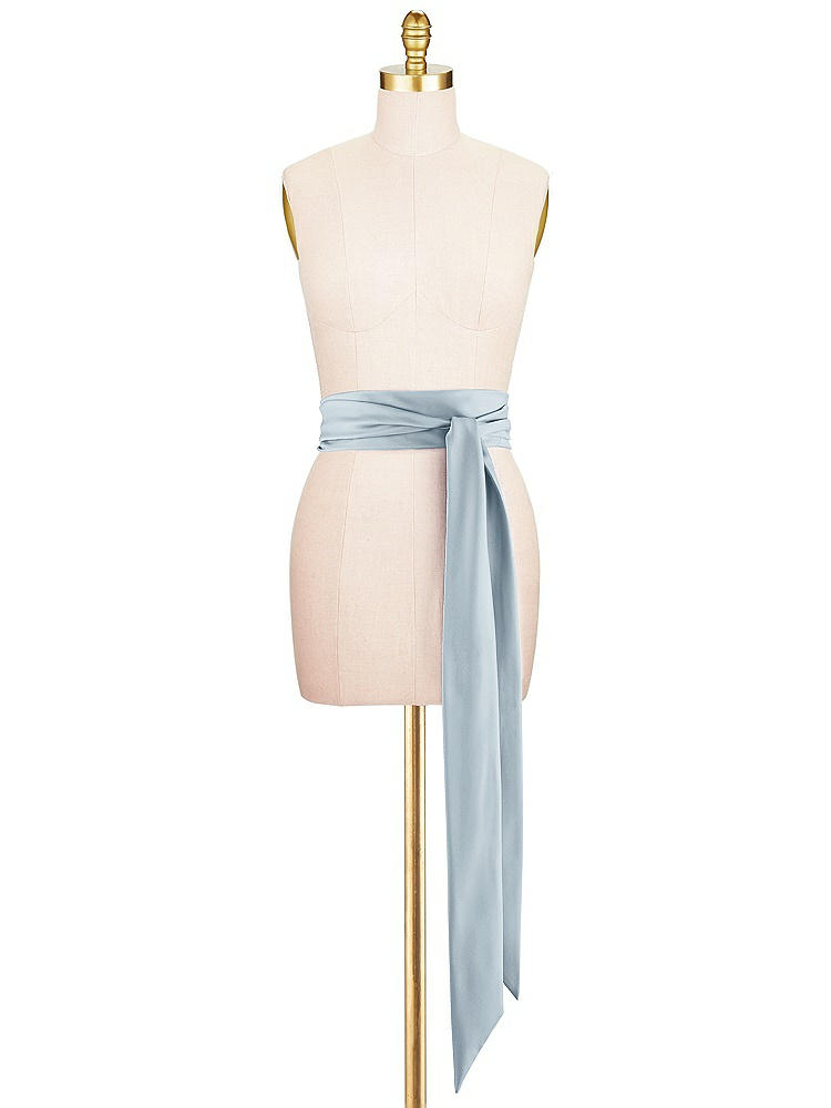 Front View - Mist Satin Twill Wedding Sash