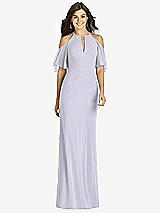 Front View Thumbnail - Silver Dove Ruffle Cold-Shoulder Mermaid Maxi Dress