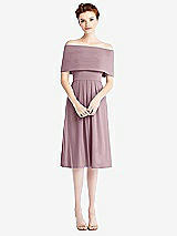 Alt View 3 Thumbnail - Dusty Rose Loop Convertible Midi Dress