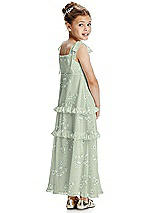 Rear View Thumbnail - Vintage Primrose Sage Flower Girl Dress FL4071