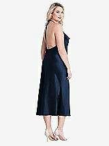 Alt View 3 Thumbnail - Midnight Navy Cowl-Neck Convertible Midi Slip Dress - Piper