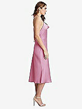 Side View Thumbnail - Powder Pink Cowl-Neck Convertible Midi Slip Dress - Piper