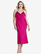 Alt View 2 Thumbnail - Think Pink Cowl-Neck Convertible Midi Slip Dress - Piper