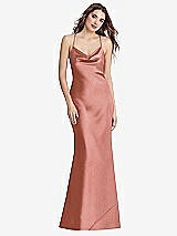 Rear View Thumbnail - Desert Rose Cowl-Neck Convertible Maxi Slip Dress - Reese