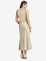 Rear View Thumbnail - Champagne Cowl-Neck Midi Tank Dress - Esme