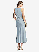 Rear View Thumbnail - Mist Cowl-Neck Midi Tank Dress - Esme