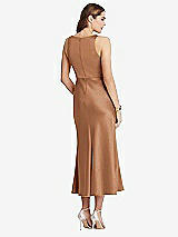 Rear View Thumbnail - Toffee Cowl-Neck Midi Tank Dress - Esme