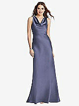 Front View Thumbnail - French Blue Cowl-Neck Maxi Tank Dress - Nova